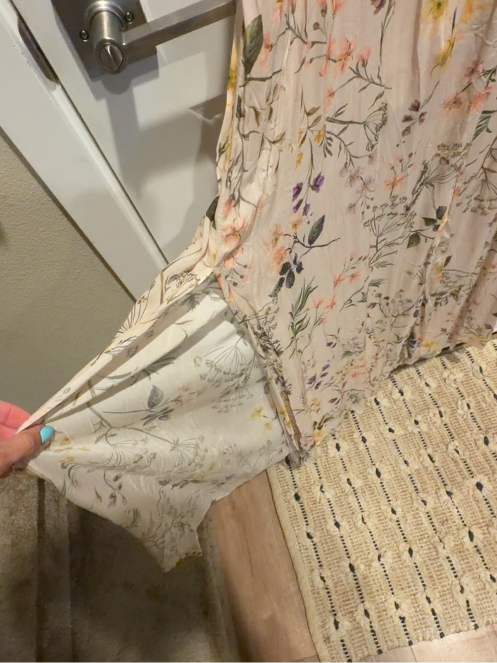 Olivaceous Blush Floral Maxi Dress with Yellow & Green Accents - Picture 4 of 10